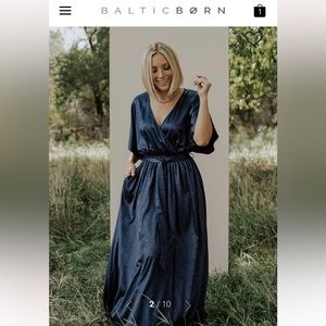 Baltic Born Savannah Kimono maxi dress size Small color Navy BRAND NEW